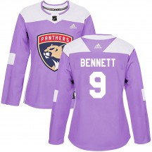 Women's Adidas Florida Panthers Sam Bennett Purple Fights Cancer Practice Jersey - Authentic