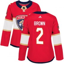 Women's Adidas Florida Panthers Josh Brown Red Home Jersey - Authentic