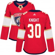 Women's Adidas Florida Panthers Spencer Knight Red Home Jersey - Authentic