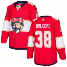 Men's Adidas Florida Panthers Rudolfs Balcers Red Home Jersey - Authentic
