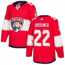 Men's Adidas Florida Panthers Troy Brouwer Red Home Jersey - Authentic
