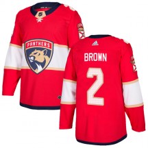 Men's Adidas Florida Panthers Josh Brown Red Home Jersey - Authentic