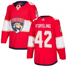 Men's Adidas Florida Panthers Gustav Forsling Red Home Jersey - Authentic
