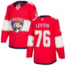 Men's Adidas Florida Panthers Anton Levtchi Red Home Jersey - Authentic