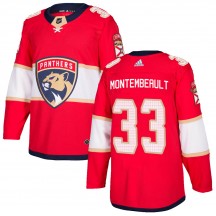 Men's Adidas Florida Panthers Sam Montembeault Red Home Jersey - Authentic