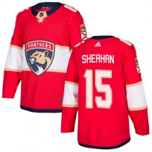 Men's Adidas Florida Panthers Riley Sheahan Red Home Jersey - Authentic