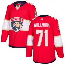Men's Adidas Florida Panthers Lucas Wallmark Red Home Jersey - Authentic