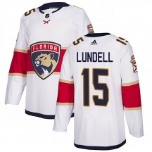 Men's Adidas Florida Panthers Anton Lundell White Away Jersey - Authentic
