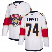Men's Adidas Florida Panthers Owen Tippett White ized Away Jersey - Authentic