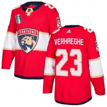 Men's Adidas Florida Panthers Carter Verhaeghe Red Home 2023 Stanley Cup Final Jersey - Authentic