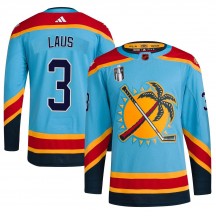 Youth Adidas Florida Panthers Paul Laus Light Blue Reverse Retro 2.0 2023 Stanley Cup Final Jersey - Authentic