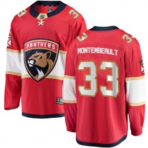 Men's Fanatics Branded Florida Panthers Sam Montembeault Red Home Jersey - Breakaway
