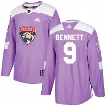 Men's Adidas Florida Panthers Sam Bennett Purple Fights Cancer Practice Jersey - Authentic