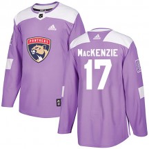 Men's Adidas Florida Panthers Derek Mackenzie Purple Derek MacKenzie Fights Cancer Practice Jersey - Authentic