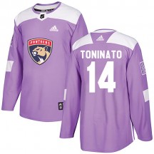 Men's Adidas Florida Panthers Dominic Toninato Purple Fights Cancer Practice Jersey - Authentic