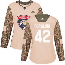 Women's Adidas Florida Panthers Gustav Forsling Camo Veterans Day Practice Jersey - Authentic