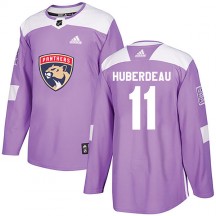Youth Adidas Florida Panthers Jonathan Huberdeau Purple Fights Cancer Practice Jersey - Authentic