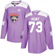 Youth Adidas Florida Panthers Dryden Hunt Purple ized Fights Cancer Practice Jersey - Authentic