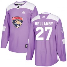 Youth Adidas Florida Panthers Scott Mellanby Purple Fights Cancer Practice Jersey - Authentic