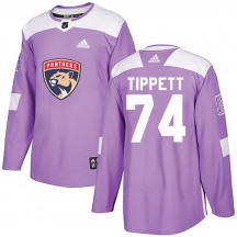 Youth Adidas Florida Panthers Owen Tippett Purple ized Fights Cancer Practice Jersey - Authentic