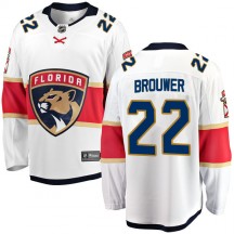 Youth Fanatics Branded Florida Panthers Troy Brouwer White Away Jersey - Breakaway