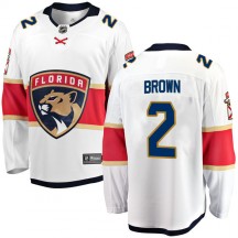 Youth Fanatics Branded Florida Panthers Josh Brown White Away Jersey - Breakaway