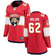Women's Fanatics Branded Florida Panthers Denis Malgin Red Home Jersey - Breakaway