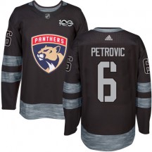Men's Adidas Florida Panthers Alex Petrovic Black 1917-2017 100th Anniversary Jersey - Authentic