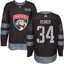 Men's Adidas Florida Panthers James Reimer Black 1917-2017 100th Anniversary Jersey - Authentic