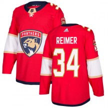 Men's Adidas Florida Panthers James Reimer Red Jersey - Authentic