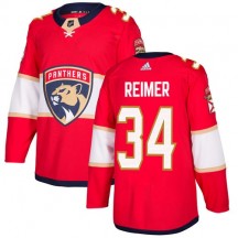 Youth Adidas Florida Panthers James Reimer Red Home Jersey - Authentic