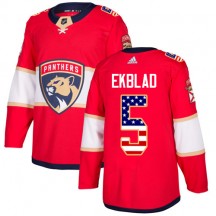 Youth Adidas Florida Panthers Aaron Ekblad Red USA Flag Fashion Jersey - Authentic