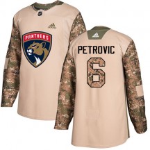 Youth Adidas Florida Panthers Alex Petrovic Camo Veterans Day Practice Jersey - Authentic