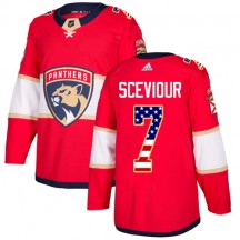 Youth Adidas Florida Panthers Colton Sceviour Red USA Flag Fashion Jersey - Authentic