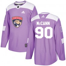 Men's Adidas Florida Panthers Jared McCann Purple Fights Cancer Practice Jersey - Authentic
