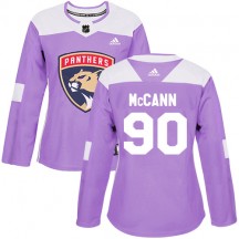 Women's Adidas Florida Panthers Jared McCann Purple Fights Cancer Practice Jersey - Authentic