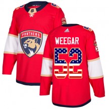 Youth Adidas Florida Panthers MacKenzie Weegar Red USA Flag Fashion Jersey - Authentic