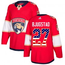 Men's Adidas Florida Panthers Nick Bjugstad Red USA Flag Fashion Jersey - Authentic