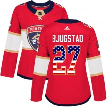Women's Adidas Florida Panthers Nick Bjugstad Red USA Flag Fashion Jersey - Authentic