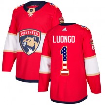 Men's Adidas Florida Panthers Roberto Luongo Red USA Flag Fashion Jersey - Authentic