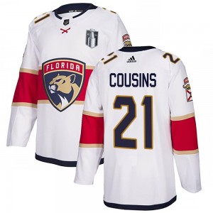Men's Adidas Florida Panthers Nick Cousins White Away 2023 Stanley Cup Final Jersey - Authentic