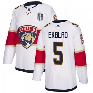Men's Adidas Florida Panthers Aaron Ekblad White Away 2023 Stanley Cup Final Jersey - Authentic