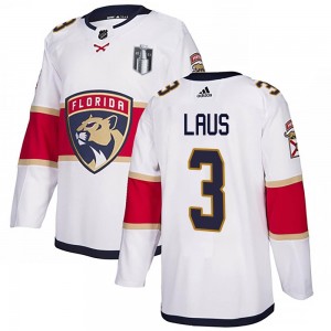 Men's Adidas Florida Panthers Paul Laus White Away 2023 Stanley Cup Final Jersey - Authentic