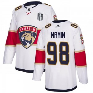 Men's Adidas Florida Panthers Maxim Mamin White Away 2023 Stanley Cup Final Jersey - Authentic