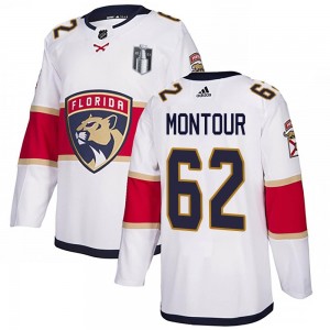 Men's Adidas Florida Panthers Brandon Montour White Away 2023 Stanley Cup Final Jersey - Authentic