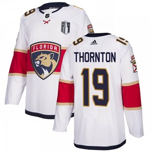 Men's Adidas Florida Panthers Joe Thornton White Away 2023 Stanley Cup Final Jersey - Authentic