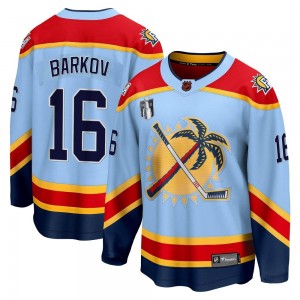 Youth Fanatics Branded Florida Panthers Aleksander Barkov Light Blue Special Edition 2.0 2023 Stanley Cup Final Jersey - Breakaw