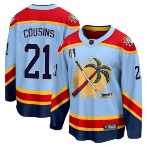 Youth Fanatics Branded Florida Panthers Nick Cousins Light Blue Special Edition 2.0 2023 Stanley Cup Final Jersey - Breakaway