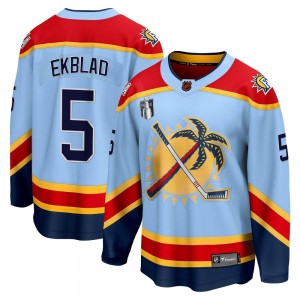 Youth Fanatics Branded Florida Panthers Aaron Ekblad Light Blue Special Edition 2.0 2023 Stanley Cup Final Jersey - Breakaway