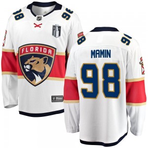 Men's Fanatics Branded Florida Panthers Maxim Mamin White Away 2023 Stanley Cup Final Jersey - Breakaway